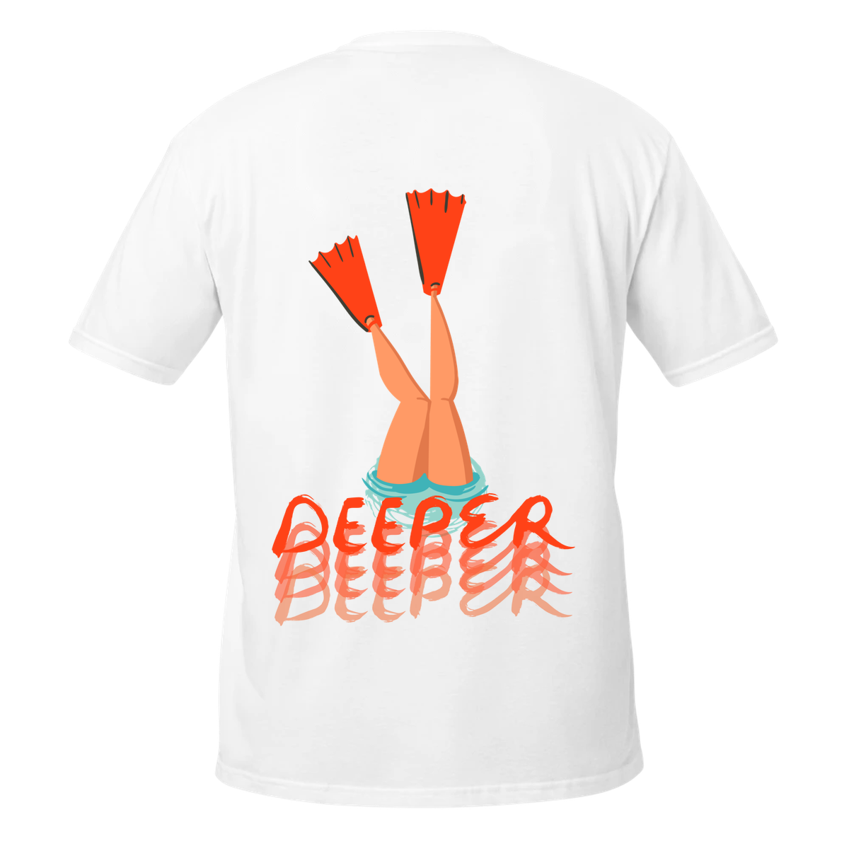 2BT1 white tee, Deeper design